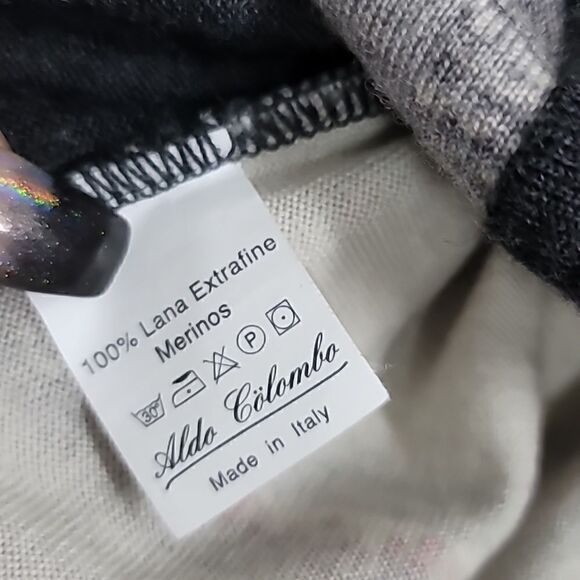 Aldo Colombo 100% Merino Wool Button Front Cardigan - Picture 5 of 7